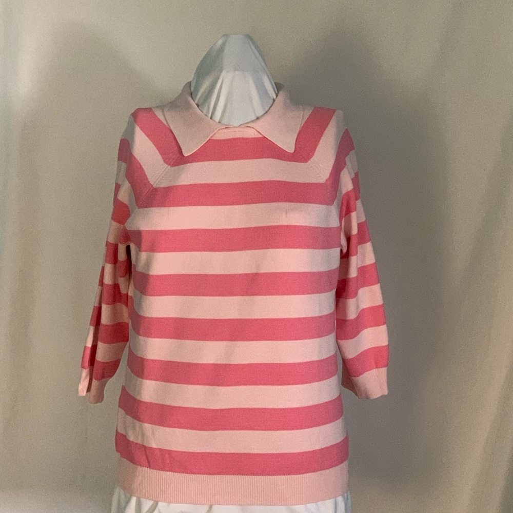 Pink Stripe lightweight sweater